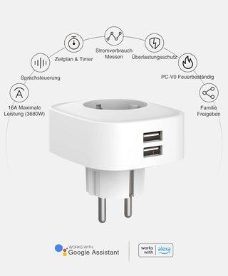 Enchufe inteligente GHome con USB