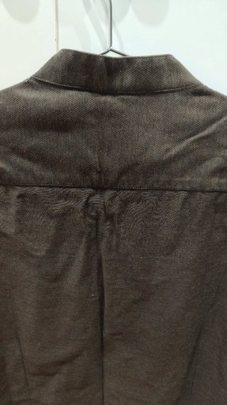 Camisa Zara Hombre Cuello Mao Marrón Talla M