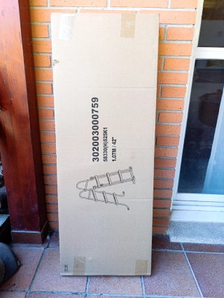 Escalera Bestway Piscina Metal/Plástico Gris 1.07M