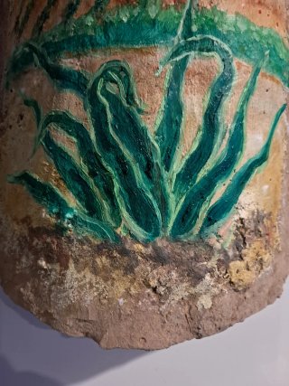 Teja catalana pintada paisaje