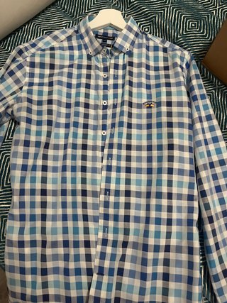 Camisa Spagnolo cuadros azul y blanco Talla S