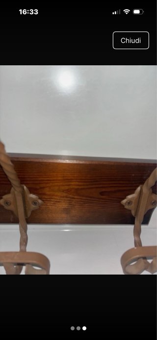 Appendiabiti in legno e metallo