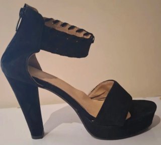 Sandalias tacón negras talla 38