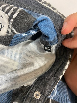 Camisa de Cuadros Replay Azul y Negra Talla XL