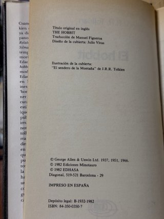El hobbit primera edición