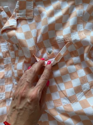 Camisa Crop Zara Cuadros T. 13/14