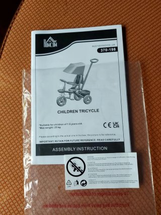 Triciclo Infantil Homcom Nuevo