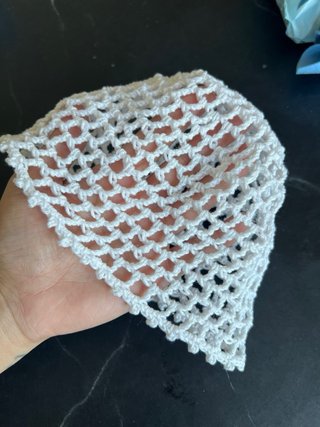 Mesh hat Cappello uncinetto bianco estivo