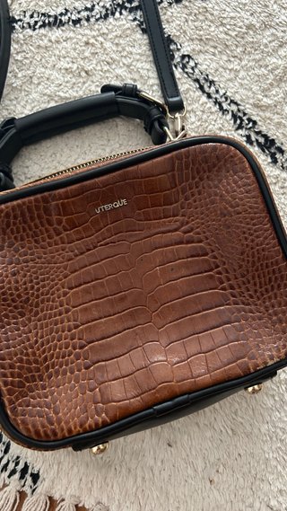 Bolso Uterque piel cocodrilo