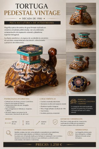 Tortuga Pedestal Vintage 1980.