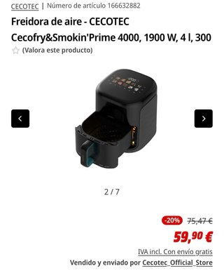 Freidora de aire Cecotec