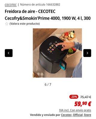 Freidora de aire Cecotec