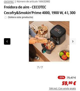 Freidora de aire Cecotec
