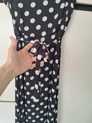 Vestido largo lunares