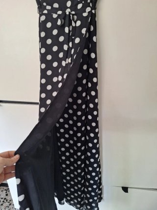 Vestido largo lunares