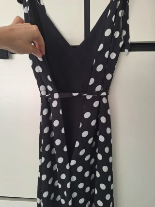 Vestido largo lunares
