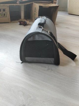 Transportín gato con enganche para arnés