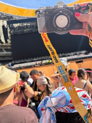 Cámara Bad Bunny DTMF con luz LED de colores