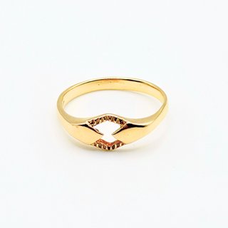 Anillo Diseño Central de oro 18k, 2.81 g, T-16.
