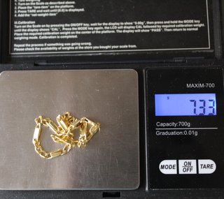 Pulsera de oro de 18k. Peso: 7.33 gr.