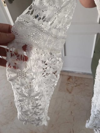 Vestido Novia Ibicenco Blanco Encaje
