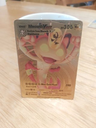 Carta Pokémon Meowth VMAX Dorada G-Max Gold Rush