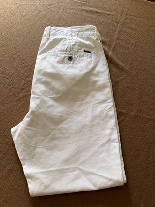Pantalones Massimo Dutti Blanco.