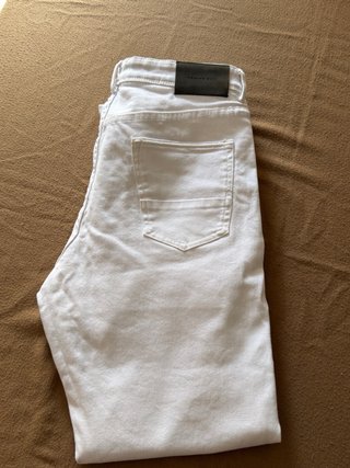 Pantalones Massimo Dutti Blanco.