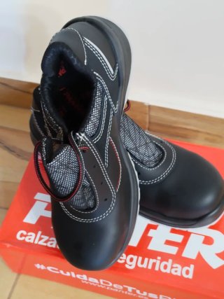 Zapatos de seguridad Panter piel negros