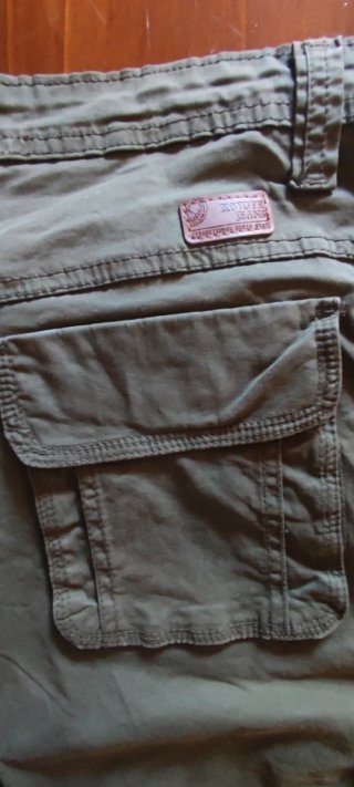 Bermudas de loneta hombre verde caqui