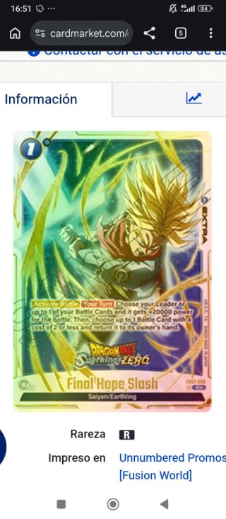 Sparking Zero cartas Dragon Ball Collector's