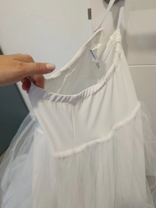 Cancán comunión niña blanco