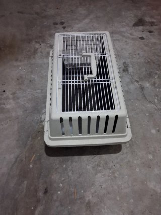 Transportín para gatos beige y negro