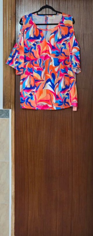 Blusa hombros al descubierto manga corta