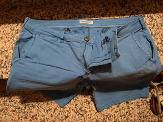 Bermuda vaquera hombre azul