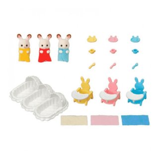 Sylvanian Families Trillizos Cuidado Set y carrito