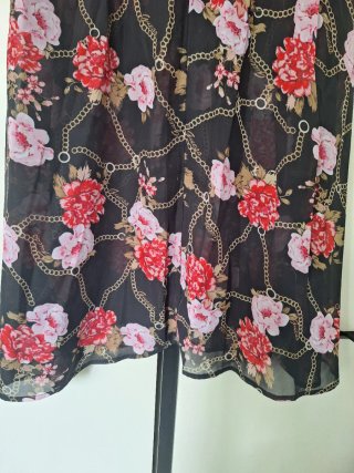Vestido largo floral Guess