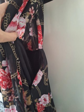Vestido largo floral Guess