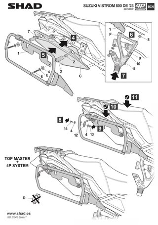 Herrajes Maletas Laterales Suzuki V-Strom 800