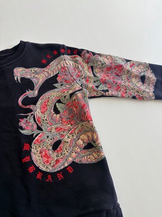 Sudadera Niño My Brand Dragón y Flores, talla 10.