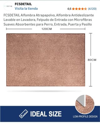Alfombra Antideslizante beige/marrón