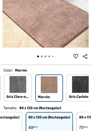 Alfombra Antideslizante beige/marrón