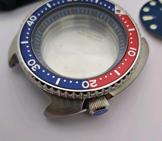 Kit Seiko Turtle SRP777 Esfera PADI Azul/Roja