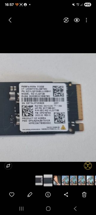 SSD Samsung NVMe 512GB M.2