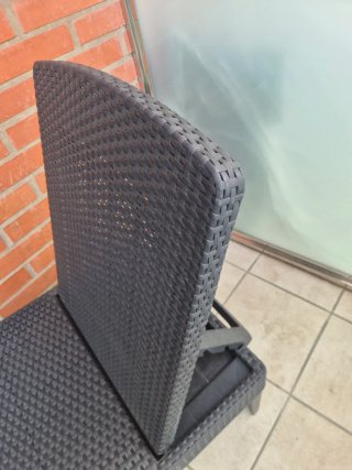 Tumbona Keter Jaipur Plástico Negro/Gris