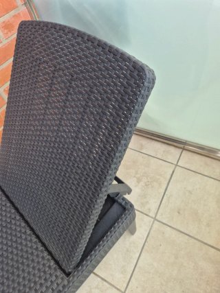 Tumbona Keter Jaipur Plástico Negro/Gris