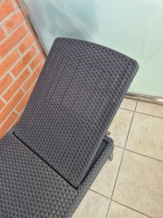 Tumbona Keter Jaipur Plástico Negro/Gris