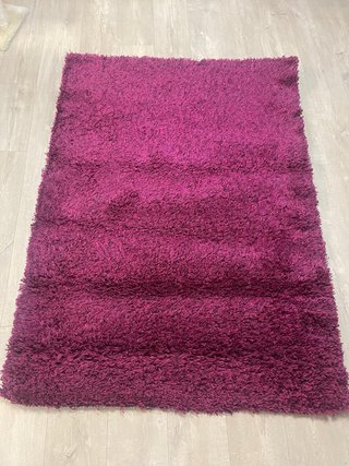 Alfombra rosa/morada poliéster