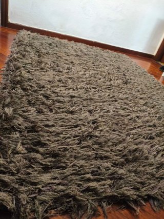 Alfombra shaggy pelo largo 230x160 cm marrón/taupe