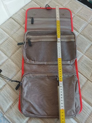 Necessaire Bric's pieghevole grigio/rosso